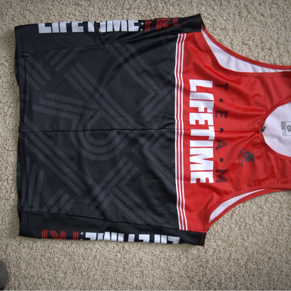 Lifetime Team Red and Black Sleeveless Jersey